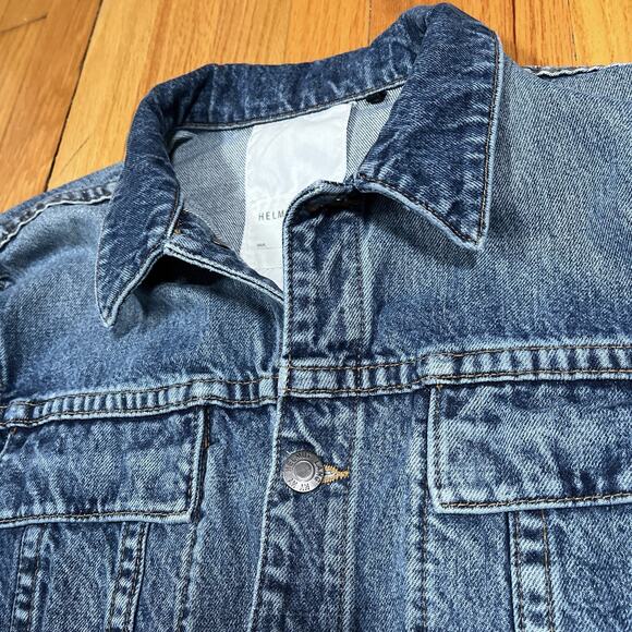 Helmut Lang Men’s MR 87 Large Distressed Grunge Denim Jacket Designer USA Made - Picture 9 of 14